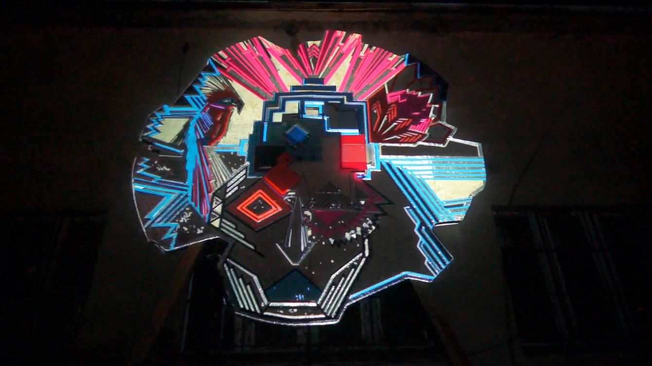 resorb projection mapping on tape art 1