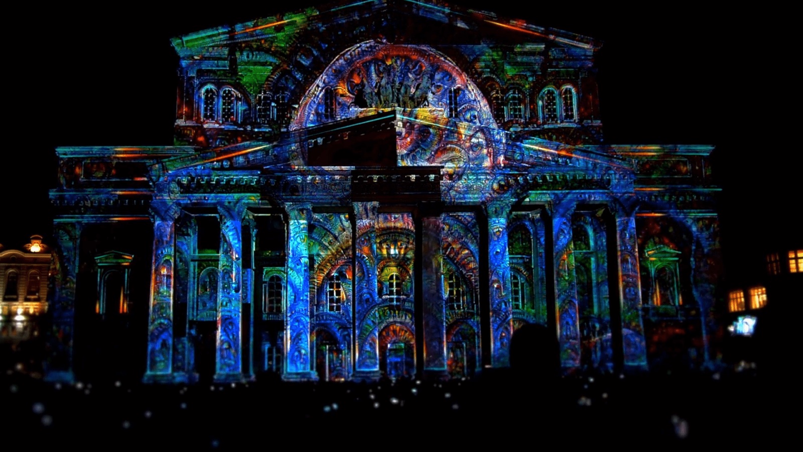 RE:SORB — the projection mapping on the façade at Bolshoi Theatre 2018, view 1 of 3
