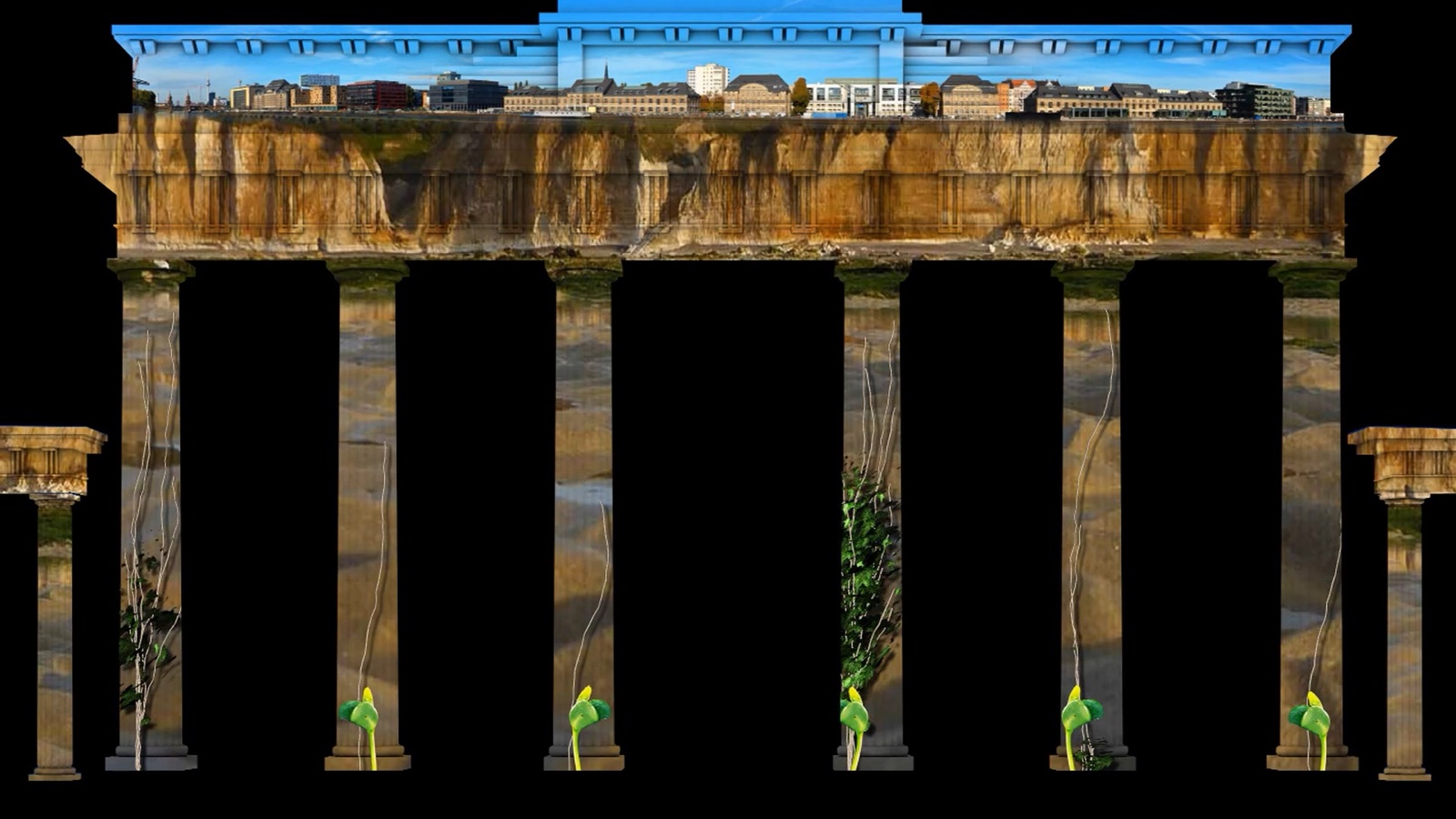 RE:SORB — the projection mapping on the façade at Brandenburg Gate 2017, view 1 of 3